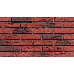 Fireplace Red Flat Brick Wall Tiles