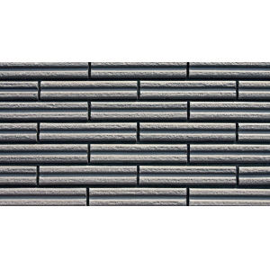 Matt Lines Grooved Grey Brick Facade Tiles
