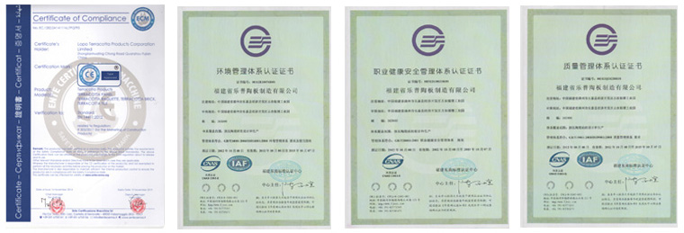 LOPO CHINA EXTERIOR PANEL CERTIFICATION