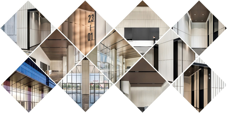 Earthy-toned terracotta panels used in Vanke Metropolis