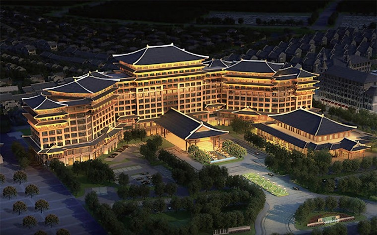 Close-up detail of terracotta facade panels in hospitality architecture