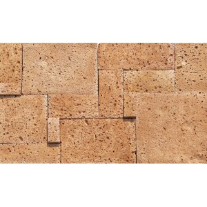 Aged Travertine Stack Stone Installation